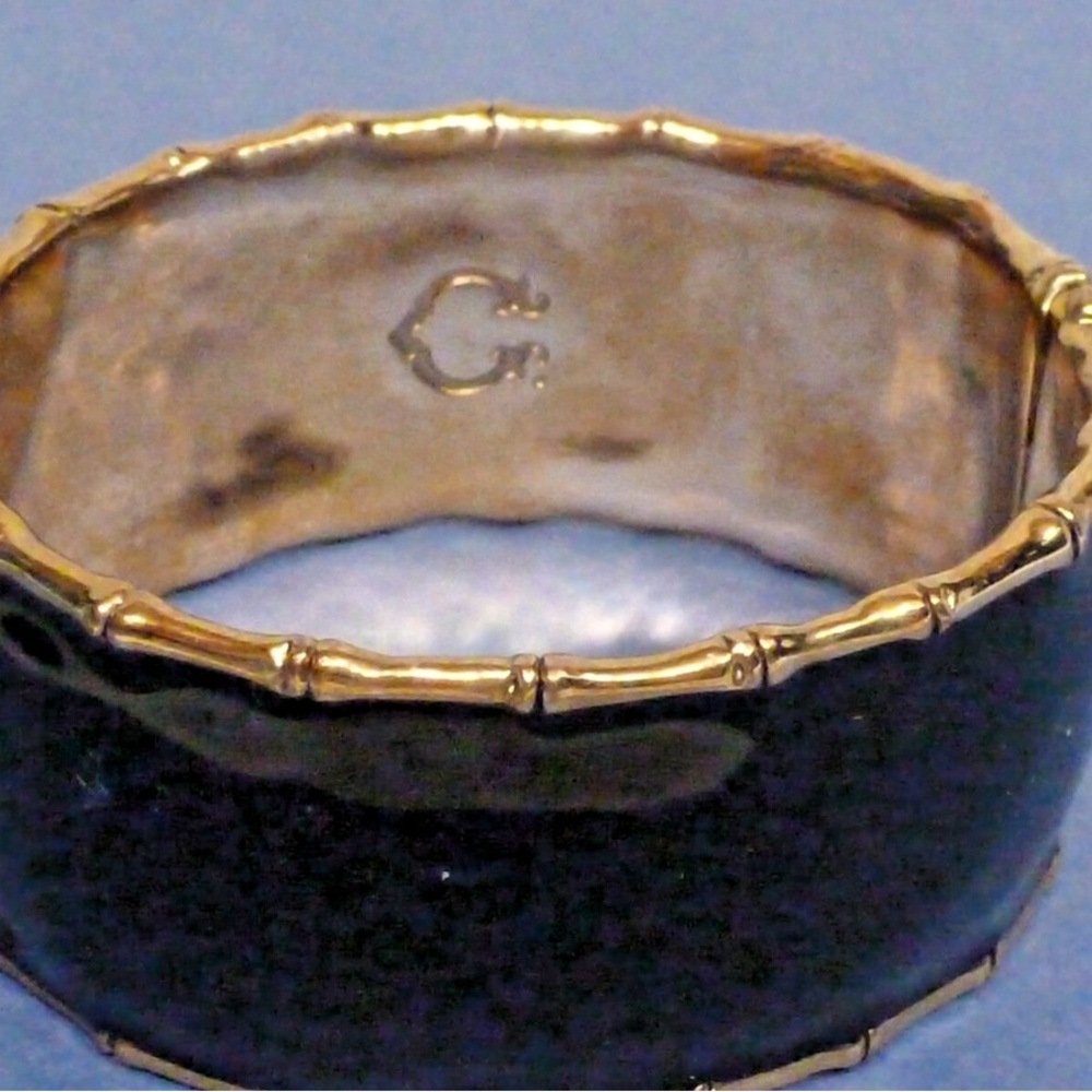 Black/gold enamel bangle bracelet From Lilly Pulitzer NEW